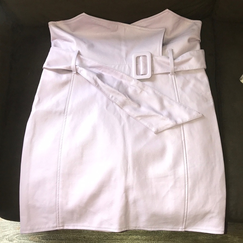 Fashion Nova/Cardi B Backin it up lilac/lavender high waist skirt NWT